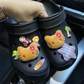 การ์ตูน Hello Kitty Croc Jibbits ชุดเสน่ห์ สายรุ้ง แมว จิบิต สําหรับ Croc Pin แคนดี้ หัวใจ รองเท้า เสน่ห์ โบ ดอกไม้ Jibitz สําหรับเด็ก อุปกรณ์ตกแต่งรองเท้า