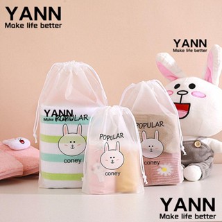 Yann1 กระเป๋าเก็บรองเท้า ลายการ์ตูน สีโปร่งใส สําหรับเดินทาง 1 ชิ้น 3 ชิ้น