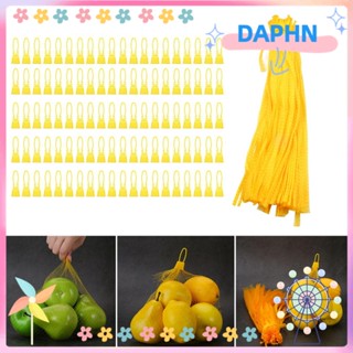 DAPHS ถุงตาข่ายเก็บผัก ผลไม้ พร้อมหัวเข็มขัด 100 ชิ้น