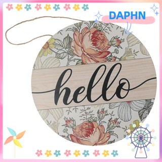 Daphs ป้ายไม้ ลายดอกไม้ สไตล์วินเทจ 12x12 นิ้ว สําหรับแขวนตกแต่งทางเข้า ทางเข้า ลานหน้าบ้าน ห้องโถง