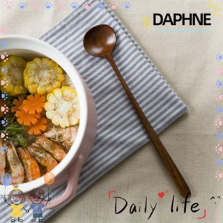 Daphne ช้อนไม้ธรรมชาติ สไตล์ญี่ปุ่น สําหรับตักชา ขนมหวาน โจ๊ก