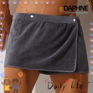 Daphne เสื้อคลุมอาบน้ํา ผ้าขนหนู ไมโครไฟเบอร์ แบบหนา ผ่าข้าง แบบนิ่ม สําหรับผู้ชาย