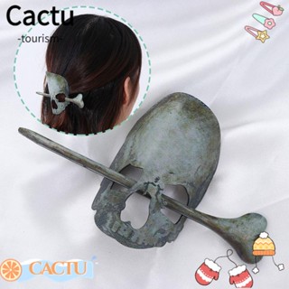 Cactu กิ๊บติดผม รูปกะโหลกแม่มด สไตล์เรโทร ของขวัญฮาโลวีน สําหรับเด็กผู้หญิง