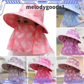 MELODYGOODS1 หมวกปีกกว้าง ป้องกันแดด แฟชั่นฤดูร้อน สําหรับตกปลา เดินป่า