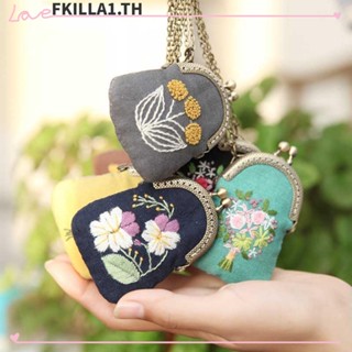 FACCFKI ชุดปักครอสติช เย็บปักถักร้อย กระเป๋าศิลปะ ขนาดเล็ก DIY