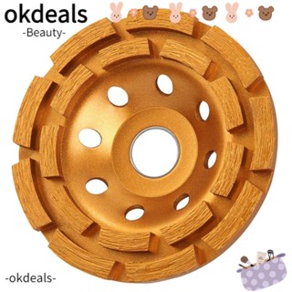 OKDEALS แผ่นเจียรเพชร อัลลอย สีทอง 4-1/2 นิ้ว สําหรับเครื่องเจียรเพชร