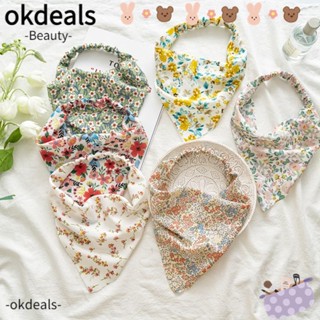 OKDEALS ที่คาดผม พิมพ์ลายดอกไม้ สไตล์วินเทจ สําหรับผู้หญิง