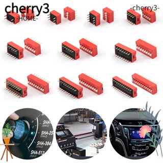 Cherry3 สวิตช์ DIP 2.54 มม. 2 3 4 5 6 7 8 9 10 12 บิต สีแดง 20 ชิ้น