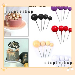 SIMPLE ใหม่ ลูกบอลประดิษฐ์ 2 ซม.-4 ซม. สําหรับตกแต่งเค้กแต่งงาน DIY 20 ชิ้น