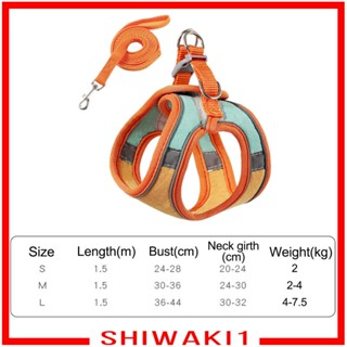 [Shiwaki1] ชุดสายจูงสะท้อนแสง น้ําหนักเบา สําหรับสุนัข แมว วิ่ง เดินกลางแจ้ง