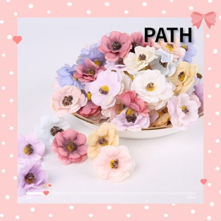 Path ดอกเดซี่ปลอม ผ้าไหม สามชั้น สําหรับตกแต่งหมวก DIY 50 ชิ้น