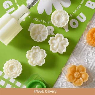 BB แม่พิมพ์กดขนมไหว้พระจันทร์ ขนาด 25-30 กรัม Set ดอกไม้
