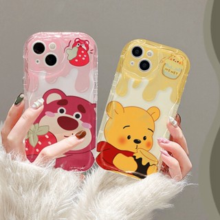 เคสโทรศัพท์มือถือ TPU ปิดด้านหลัง ลายหมีพูห์น่ารัก สีพื้น สําหรับ Samsung A13 A04S A23 A03 Core A04E M04 A14 A34 A54 A22 M22 M32 A33 A53 A73 A24 A31