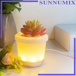 [Sunnimix] กระถางต้นไม้ มีไฟ Led เรืองแสงในที่มืด สําหรับตกแต่งสวน กลางแจ้ง