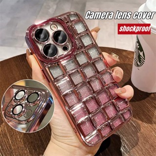 เคสโทรศัพท์มือถือ TPU นิ่ม กันกระแทก ป้องกันเลนส์กล้อง หรูหรา สําหรับ iPhone 14 Pro Max 11 12 Pro Max 13 Pro Max