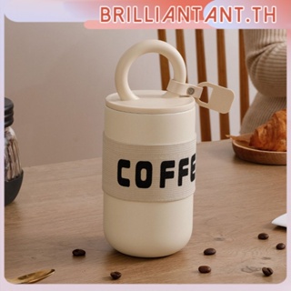 Ready Stock New Thermos Cup Girls High-value Coffee Cup Compact Portable Stainless Steel Companying Cup Lovers Portable Water Cup bri