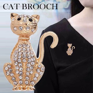 New 1pc Cat Brooch Cartoon Animal Brooch Sweater Pin Decorative Accessories