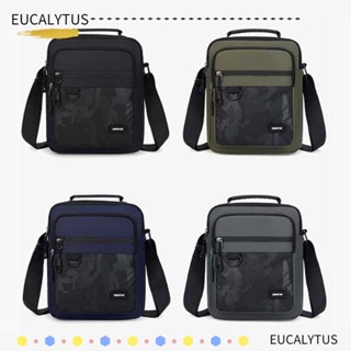 Eutus กระเป๋าสะพายข้าง ทรงสี่เหลี่ยม แต่งซิป สีพื้น สําหรับเดินทาง กลางแจ้ง