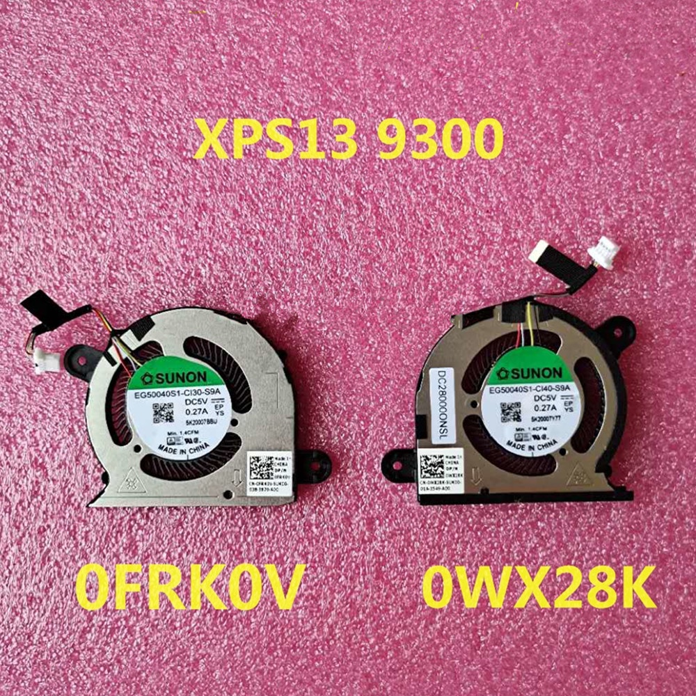ใหม่ cooler สําหรับ Dell xps 2020 13 9300 พัดลมระบายความร้อน cpu 0FRK0V 0WX28K EG50040S1-CI30-S9A EG