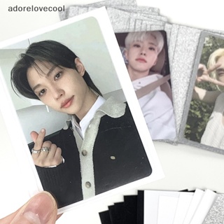 Adth ฟิล์มใส ป้องกันรอยขีดข่วน สีพื้น สําหรับจัดเก็บการ์ดรูปภาพ เครื่องเขียน ไอดอล 50 ชิ้น