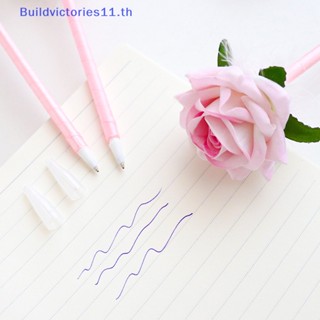 Buildvictories11 ปากกาลูกลื่น ลายดอกกุหลาบจําลอง 0.7 0.5 มม. สําหรับวันแม่ โรงเรียน สํานักงาน