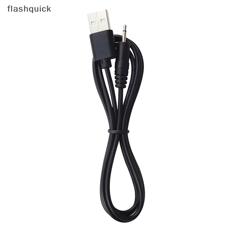 Flashquick USB to AUDIO 2.5 มม.สายชาร์จเครื่องสั่นสายชาร์จสําหรับเครื่องนวดไม้กายสิทธิ์แบบชาร์จไฟได้ (สีดํา 24AWG)