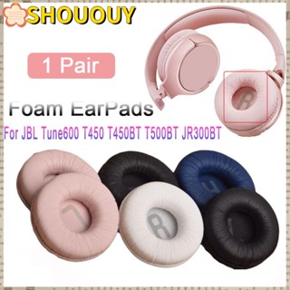 Shououy แผ่นครอบหูฟังหนัง อุปกรณ์เสริม สําหรับ Tune600 T450 T450BT T500BT JR300BT 1 คู่