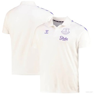 เสื้อโปโลแขนสั้น ลายทีมชาติฟุตบอล Everton Jersey POLO HQ1 พลัสไซซ์ สีขาว QH1