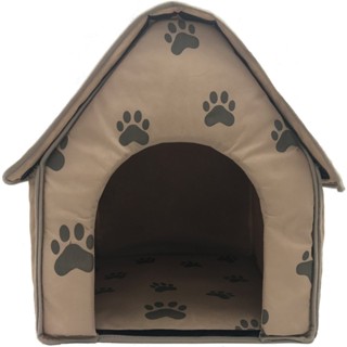 【yunhai】Small Dog House Latter Paw Print Portable Detachable Dog Cat Sleeping House