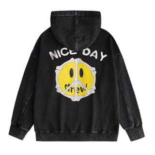 Drew เสื้อกันหนาว ลายหน้ายิ้ม 380 กรัม