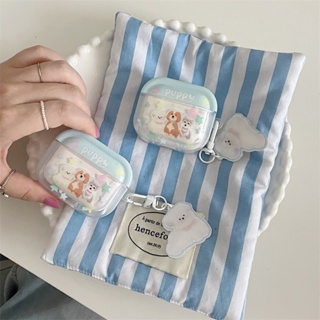 เคสหูฟังบลูทูธไร้สาย แบบนิ่ม ลายการ์ตูนลูกสุนัข และดาวน่ารัก สําหรับ Airpods 1 2 Pro 3