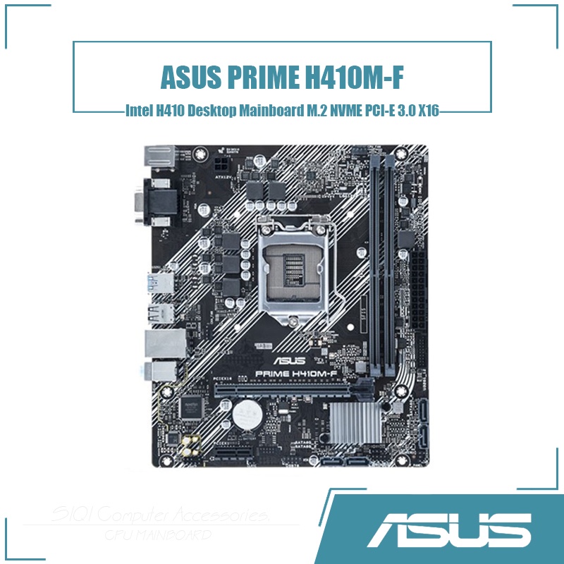 Asus PRIME H410M-F เมนบอร์ดคอมพิวเตอร์ LGA 1200 DDR4 64G สําหรับ Intel H410 เดสก์ท็อปเมนบอร์ด M.2 NV