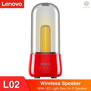 [DZ] ลําโพงสเตอริโอไร้สาย Lenovo L02 BT5.0 แบบพกพา พร้อมไฟ LED เสียงเบสหนัก พร้อมไมโครโฟน