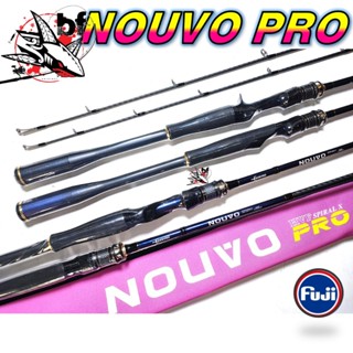 คันตีเหยื่อปลอม  Elektra Nouvo Pro ขนาดความยาว 6ฟุต 6 มีทั้ง 1ท่อนและ 2ท่อน ชุดไกด์ FUJI ทั้งคัน โคนจรดปลาย