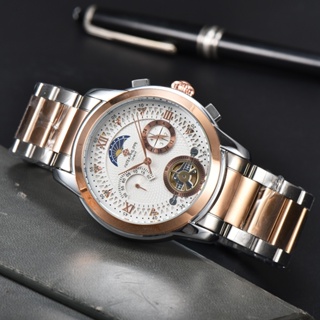 Man Watches Steel Strap Multi-function Tourbillon Mechanical Movement Small Dial Waterproof Watch Male