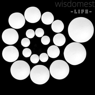 Wisdomest ลูกบอลสีขาว 10 12 15 18 20 ซม. สําหรับตกแต่งปาร์ตี้คริสต์มาส