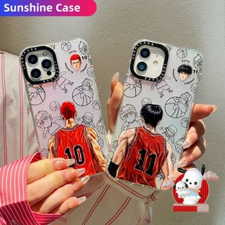 เคสโทรศัพท์มือถือแบบนิ่ม TPU ลายการ์ตูนสแลมดังก์ มีเลเซอร์สองด้าน แฟชั่น สําหรับ iPhone 14 13 12 11 Pro Max X XR Xs Max 8 7 Plus SE 2020