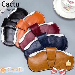 Cactu กระเป๋าแว่นตากันแดด หนัง PU น้ําหนักเบา ทนต่อการเสียดสี แฟชั่นสําหรับผู้ชาย