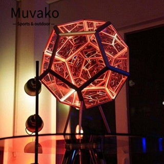 Muvako โคมไฟอะคริลิค รูปลูกบาศก์ Dodecahedron ควบคุมด้วยรีโมต USB สีสันสดใส สําหรับตกแต่งบ้าน