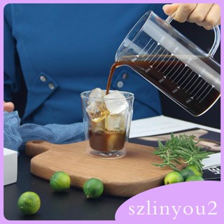 [szlinyou2] แก้วมัก แบบสองชั้น ทนความร้อน สําหรับชา กาแฟ เครื่องดื่ม