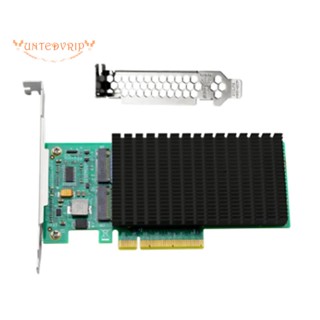 Anm02pe08 NVMe ตัวควบคุม PCIe เป็น M.2 พอร์ตคู่ พร้อมฮีทซิงค์ (ไม่ใช่กับ SSD)