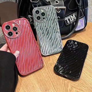 เคสโทรศัพท์มือถือ ขอบตรง ลายคลื่นน้ํา สําหรับ Apple Iphone IP 7G 8G 7 Plus 8 Plus IP X XR XS Max IP11 11Pro IP 11 Pro Max