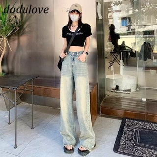 DaDulove💕 New American Ins High Street Retro Jeans Niche High Waist Loose Wide Leg Pants Large Size Trousers