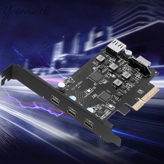 การ์ด PCI-E เป็น USB 3.2 20Gbps PCI-E เป็น Type-C สําหรับ Mac OS Linux Windows7 8 10 [Yotome.th]