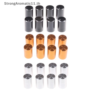 Strongaromatic ลูกบิดโพเทนชิโอมิเตอร์ ควบคุมระดับเสียง อลูมิเนียม เส้นผ่าศูนย์กลาง 6 มม. 10*15 มม. 8 ชิ้น