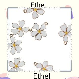 Ethel1 พวงกุญแจ จี้รูปดอกไม้น่ารัก โลหะผสม 5 กลีบ 18*22 มม. 30 ชิ้น