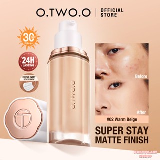 O.TWO.O Foundation Face Makeup Long Lasting 24H 3 Colors Natural Concealer Matte Soft Mist Locking Foundation [prettylady]