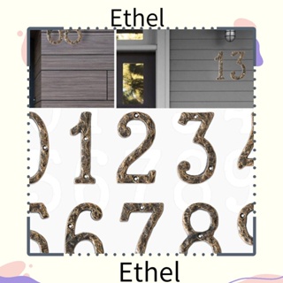 Ethel1 ป้ายตัวเลข 0-9 สีทอง และสีดํา 14 ซม. สําหรับหอพัก สํานักงาน โรงแรม