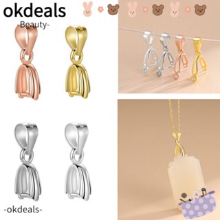 Okdeals จี้เข็มกลัดเงินแท้ 925 สําหรับทําเครื่องประดับ สร้อยคอ DIY 3 ชิ้น