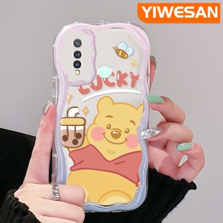 เคสโทรศัพท์มือถือแบบนิ่ม ใส กันกระแทก ลายการ์ตูนหมี สีมาการอง สําหรับ VIVO Y19 Y5s